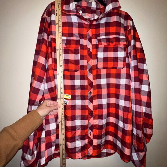 All In Motion Red & Black Checkered Long Sleeve Shirt‎ Size L - Picture 3 of 8